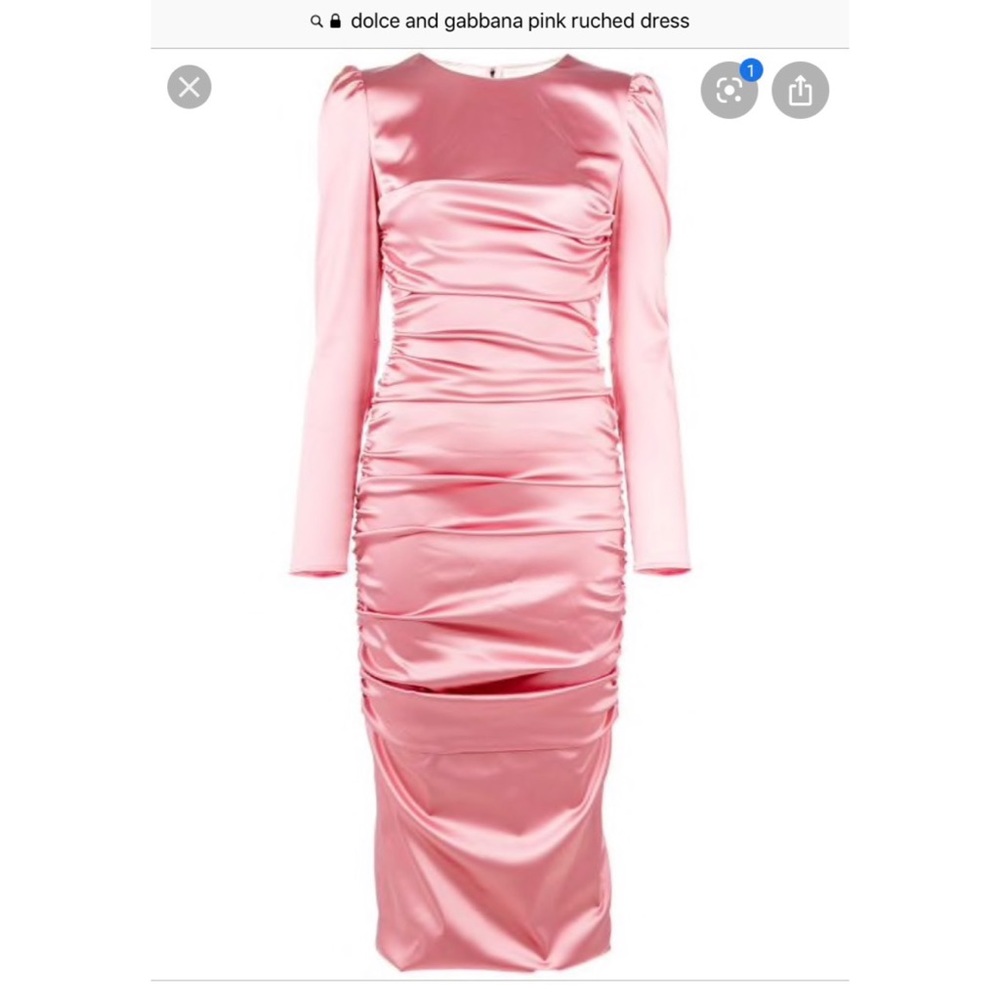 Dolce & Gabbana Pink Ruched Dress